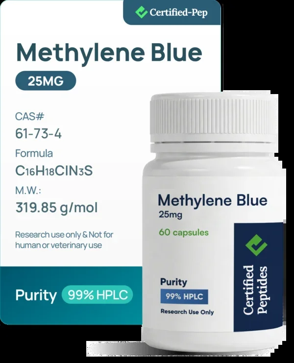 METHYLENE BLUE 25 MG 60 CAPSULES — source product image